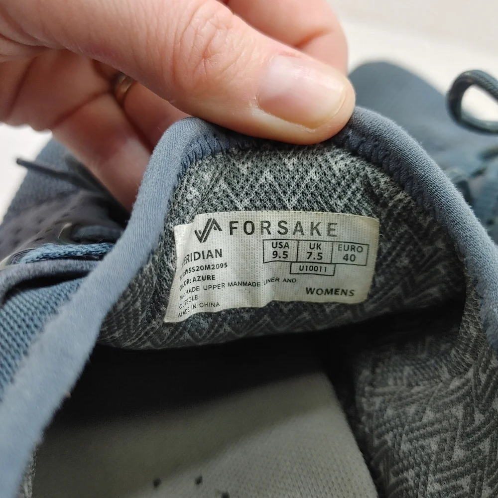 Forsake Meridian‎ Hiking Shoes Sneakers Azure Blue Lace Up Low Top US 9.5